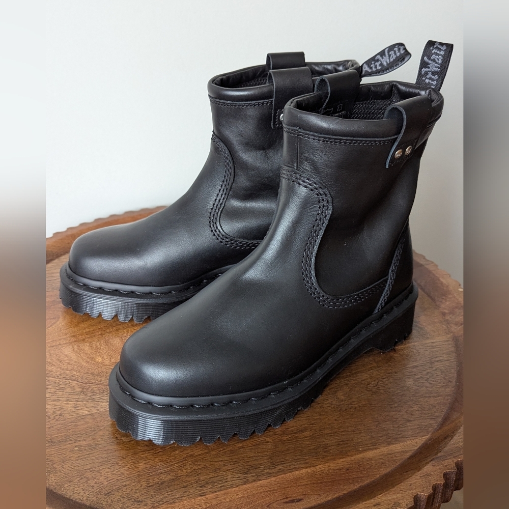 NEW Anistone Lo Leather Biker Boots W 7/ M 6Color: BLACK MILLED NAPPA — Wanama - Picture 10 of 16